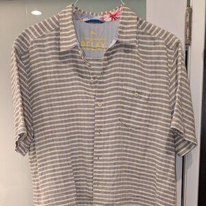Tommy Bahama "Relax" casual linen short-sleeve men's shirt, size L